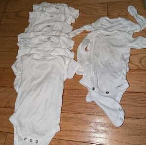 $2 Add On: 10 white onesies 0-3m